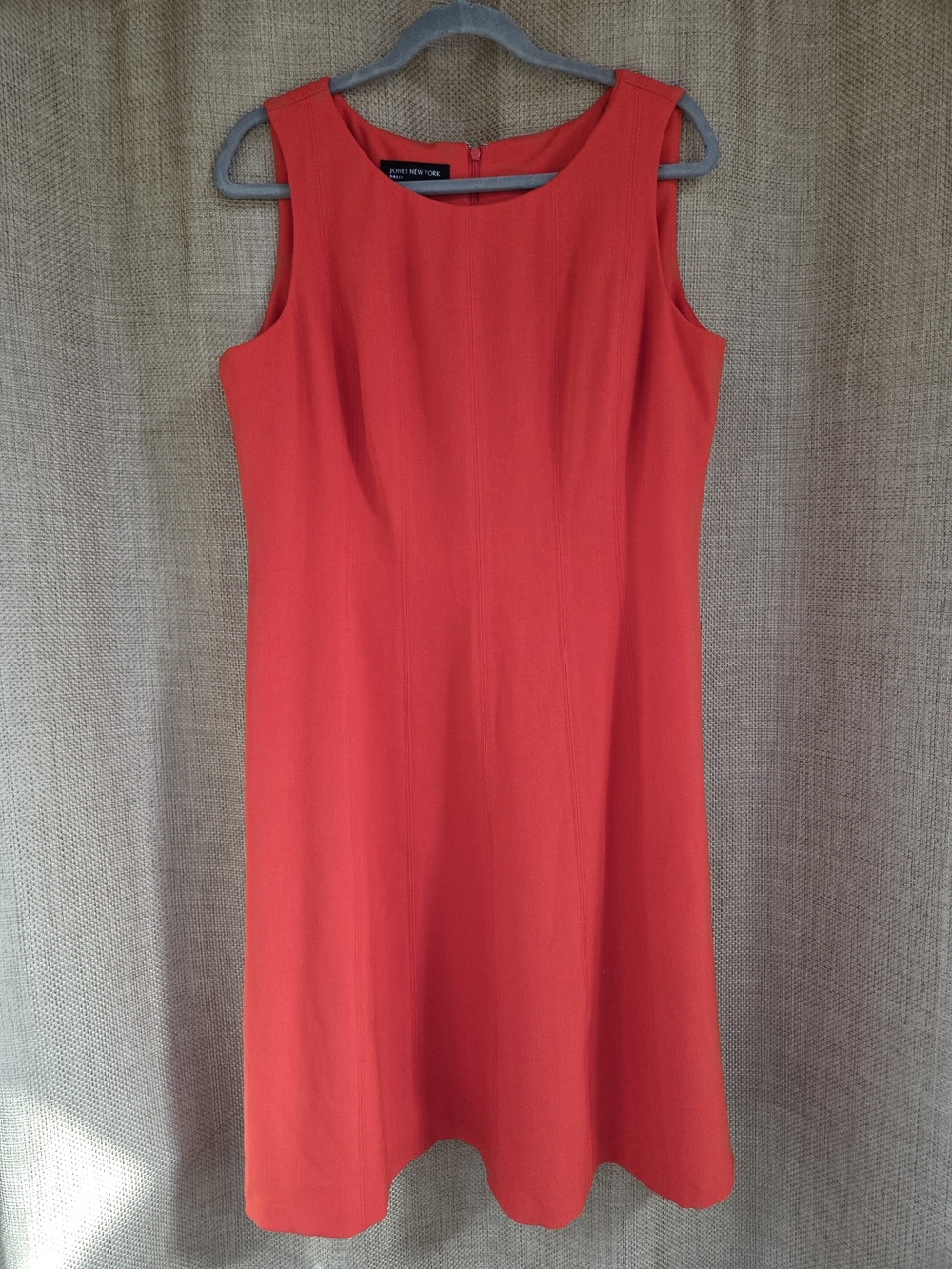 Jones New York Coral Red Sleeveless Fit & Flare Dress – Classic Workwear